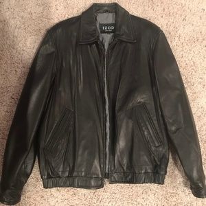 Izod Leather Jacket Men's Large